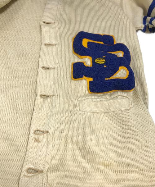 FORDHAM FELT（フォーダム フェルト）FORDHAM FELT (フォーダム フェルト) レタードカーディガン アイボリー サイズ:表記なしの古着・服飾アイテム