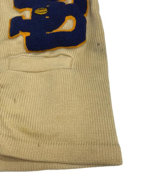 FORDHAM FELT（フォーダム フェルト）FORDHAM FELT (フォーダム フェルト) レタードカーディガン アイボリー サイズ:表記なしの古着・服飾アイテム