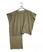 ISSEY MIYAKEイッセイミヤケ）の古着「変形ワンピース」｜ベージュ