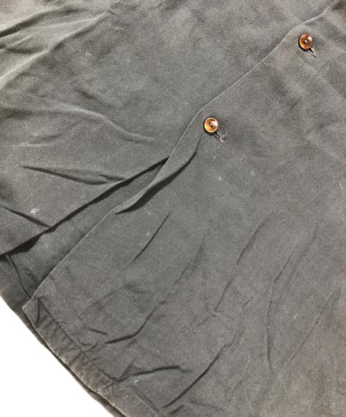 CAMPUS（キャンパス）CAMPUS (キャンパス) レーヨンオープンカラーシャツ ブラック サイズ:XLの古着・服飾アイテム