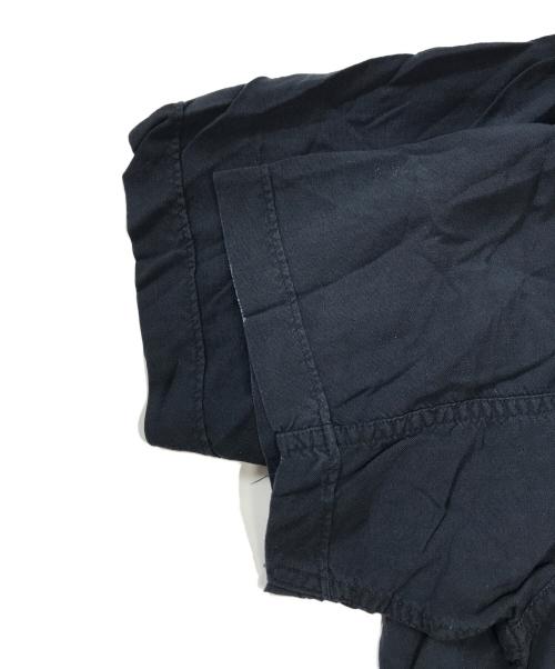 CAMPUS（キャンパス）CAMPUS (キャンパス) レーヨンオープンカラーシャツ ブラック サイズ:XLの古着・服飾アイテム