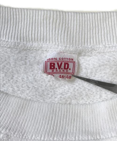 B.V.D（ビーブイディー）B.V.D (ビーブイディー) ラグランスウェット ホワイト サイズ:XLの古着・服飾アイテム