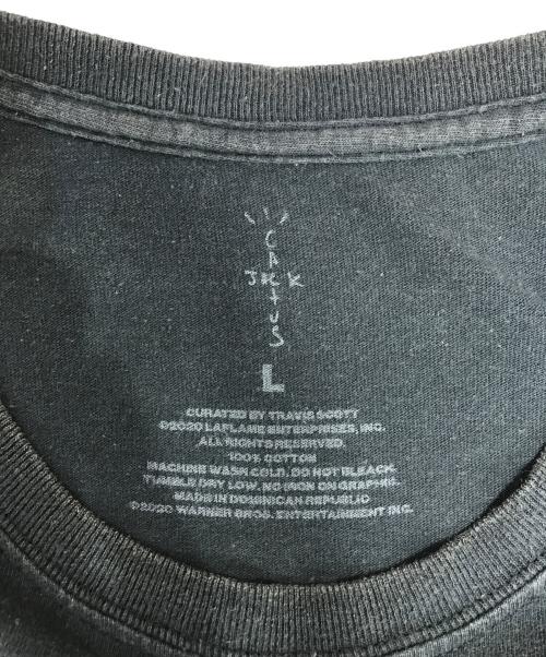 Travis Scott（トラヴィススコット）Travis Scott (トラヴィススコット) cactus jack (カクタス・ジャック) プリントTシャツ ブラック サイズ:Lの古着・服飾アイテム