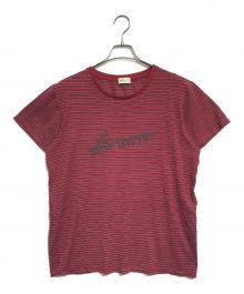 Saint Laurent Paris（サンローランパリ）の古着「ロゴプリントTシャツ」｜レッド