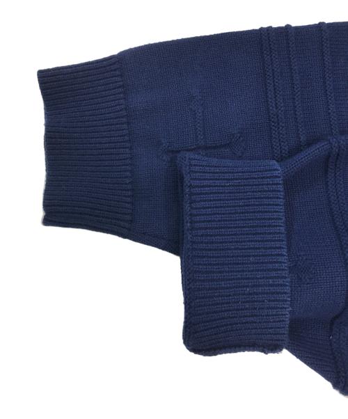 DAIRIKU（ダイリク）DAIRIKU (ダイリク) Docking Lettered Knit ネイビー サイズ:Lの古着・服飾アイテム