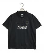 F.C.R.B.エフシーレアルブリストル）の古着「Coca-Cola WEAVE STRIPE S/S POLO」｜ブラック