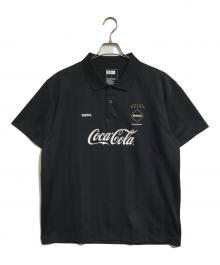 F.C.R.B.（エフシーレアルブリストル）の古着「Coca-Cola WEAVE STRIPE S/S POLO」｜ブラック