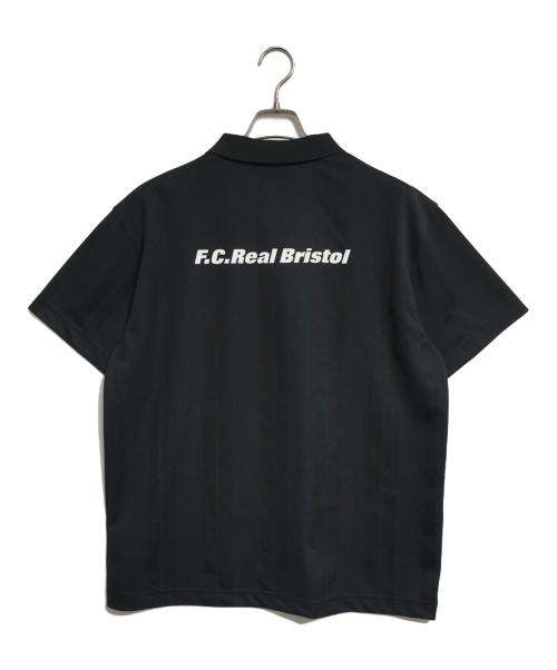 F.C.R.B.（エフシーレアルブリストル）F.C.R.B. (エフシーレアルブリストル) Coca-Cola WEAVE STRIPE S/S POLO ブラック サイズ:Lの古着・服飾アイテム