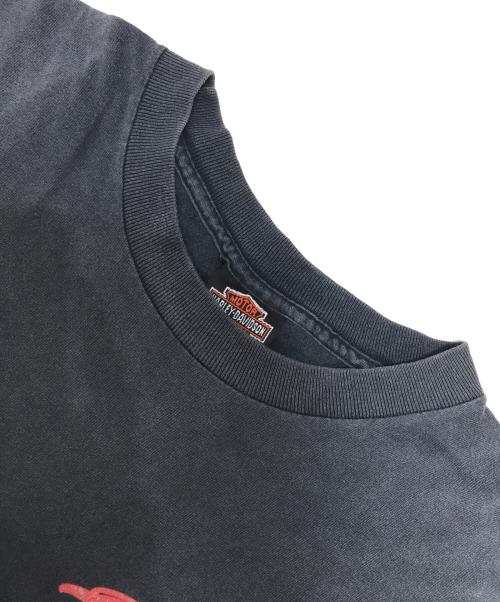 モーターサイクルロングスリーブTシャツ（モーターサイクルロングスリーブTシャツ）モーターサイクルロングスリーブTシャツ (モーターサイクルロングスリーブTシャツ) 90s HARLEY-DAVIDSON(ハーレーダビッドソン) ロングスリーブカットソー ブラック サイズ:Lの古着・服飾アイテム