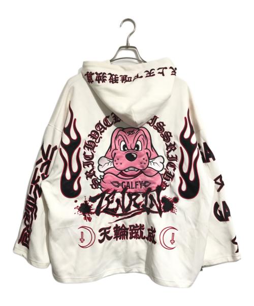GALFY（ガルフィー）GALFY (ガルフィー) KRYclothing (ケリークロージング) ジップパーカー ホワイト サイズ:Freeの古着・服飾アイテム