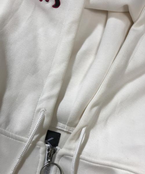 GALFY（ガルフィー）GALFY (ガルフィー) KRYclothing (ケリークロージング) ジップパーカー ホワイト サイズ:Freeの古着・服飾アイテム