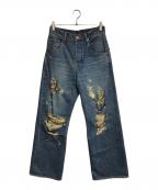 amokアモク）の古着「CHAIN DAMAGE DENIM」｜インディゴ