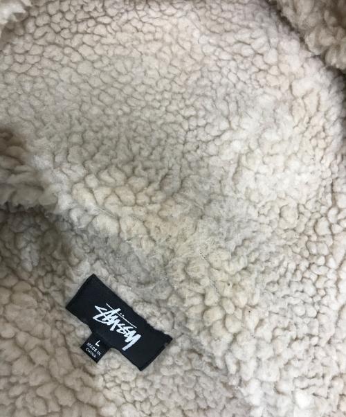 stussy（ステューシー）stussy (ステューシー) WOOL STRIPE WORK JACKET ブラウン サイズ:Lの古着・服飾アイテム