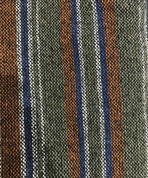 stussy（ステューシー）stussy (ステューシー) WOOL STRIPE WORK JACKET ブラウン サイズ:Lの古着・服飾アイテム