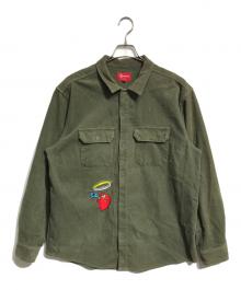 SUPREME（シュプリーム）の古着「Gonz Corduroy Work Shirt」｜グリーン