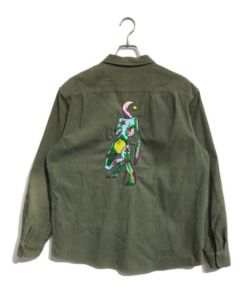 SUPREME（シュプリーム）SUPREME (シュプリーム) Gonz Corduroy Work Shirt グリーン サイズ:Lの古着・服飾アイテム