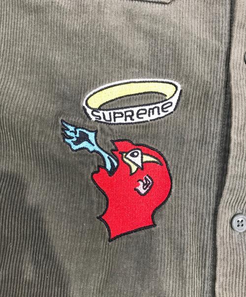 SUPREME（シュプリーム）SUPREME (シュプリーム) Gonz Corduroy Work Shirt グリーン サイズ:Lの古着・服飾アイテム