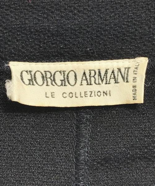 GIORGIO ARMANI（ジョルジオアルマーニ）GIORGIO ARMANI (ジョルジオアルマーニ) ノーカラージャケット ブラック サイズ:40の古着・服飾アイテム
