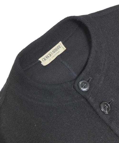 GIORGIO ARMANI（ジョルジオアルマーニ）GIORGIO ARMANI (ジョルジオアルマーニ) ノーカラージャケット ブラック サイズ:40の古着・服飾アイテム