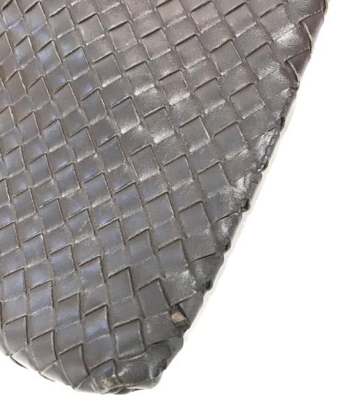 BOTTEGA VENETA（ボッテガベネタ）BOTTEGA VENETA (ボッテガベネタ) イントレチャートショルダーバッグ ブラウン サイズ:表記なしの古着・服飾アイテム