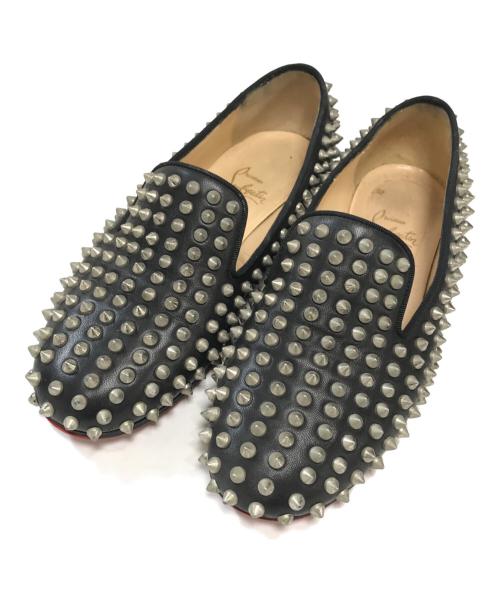 Christian Louboutin（クリスチャン・ルブタン）Christian Louboutin (クリスチャン・ルブタン) スタッズフラットシューズ ブラック サイズ:36の古着・服飾アイテム