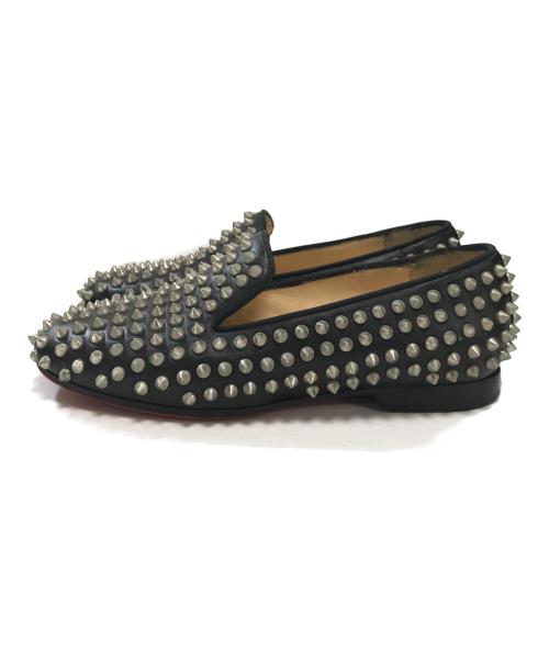 Christian Louboutin（クリスチャン・ルブタン）Christian Louboutin (クリスチャン・ルブタン) スタッズフラットシューズ ブラック サイズ:36の古着・服飾アイテム