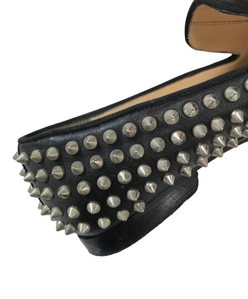 Christian Louboutin（クリスチャン・ルブタン）Christian Louboutin (クリスチャン・ルブタン) スタッズフラットシューズ ブラック サイズ:36の古着・服飾アイテム