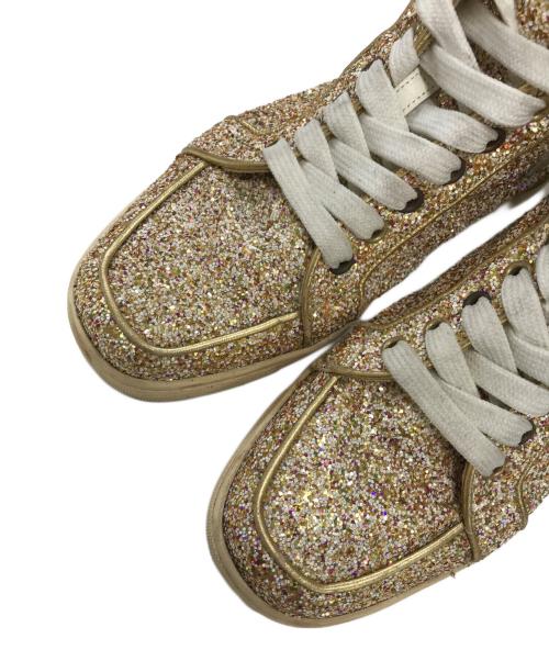 Christian Louboutin（クリスチャン・ルブタン）Christian Louboutin (クリスチャン・ルブタン) ラメグリッタースニーカー ゴールド サイズ:36の古着・服飾アイテム