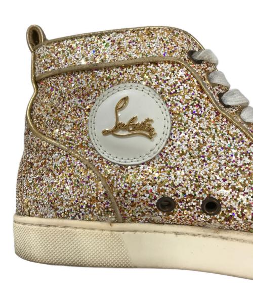 Christian Louboutin（クリスチャン・ルブタン）Christian Louboutin (クリスチャン・ルブタン) ラメグリッタースニーカー ゴールド サイズ:36の古着・服飾アイテム