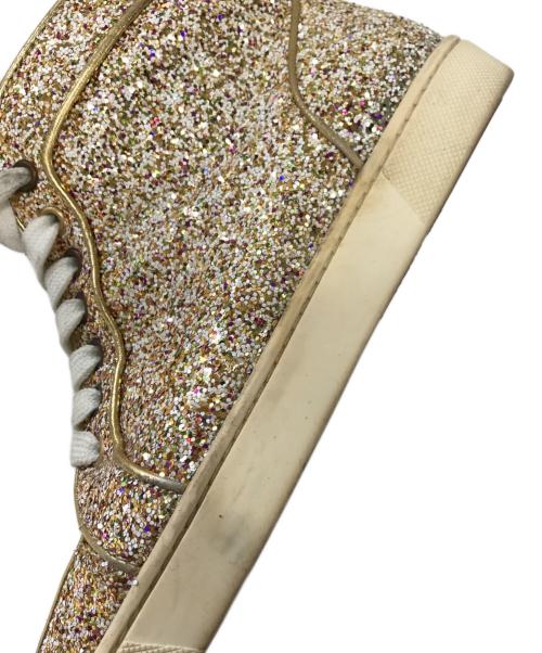 Christian Louboutin（クリスチャン・ルブタン）Christian Louboutin (クリスチャン・ルブタン) ラメグリッタースニーカー ゴールド サイズ:36の古着・服飾アイテム