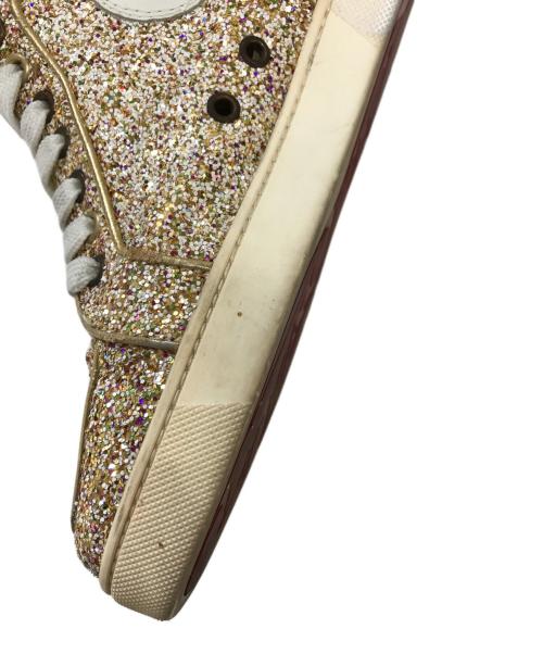 Christian Louboutin（クリスチャン・ルブタン）Christian Louboutin (クリスチャン・ルブタン) ラメグリッタースニーカー ゴールド サイズ:36の古着・服飾アイテム