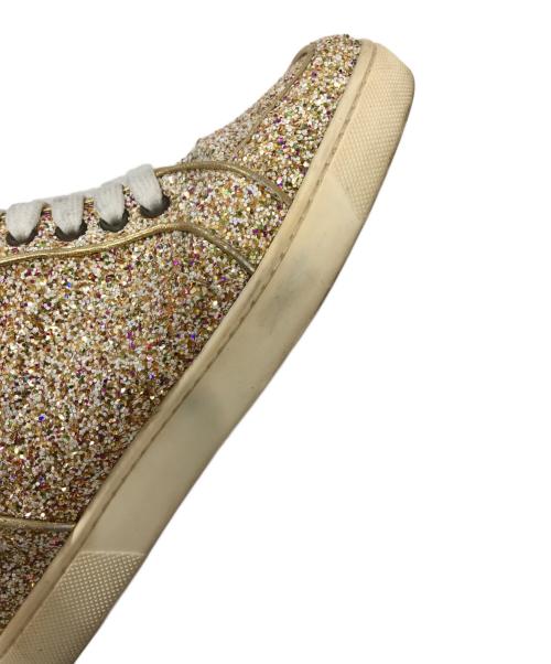 Christian Louboutin（クリスチャン・ルブタン）Christian Louboutin (クリスチャン・ルブタン) ラメグリッタースニーカー ゴールド サイズ:36の古着・服飾アイテム