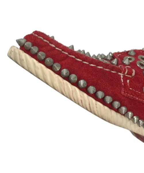 Christian Louboutin（クリスチャン・ルブタン）Christian Louboutin (クリスチャン・ルブタン) スタッズデッキシューズ レッド サイズ:35 1/2の古着・服飾アイテム
