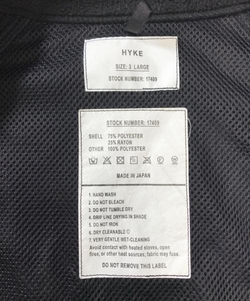 HYKE（ハイク）HYKE (ハイク) フリースジャケット ブラック サイズ:3 LARGEの古着・服飾アイテム