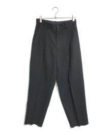 Yohji Yamamoto pour homme（ヨウジヤマモト プールオム）の古着「ウールギャバスラックス」｜ブラック