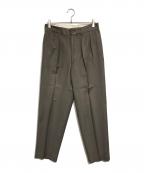 Y'S for men designワイズフォーメンデザイン）の古着「2タックスラックス」｜ブラウン