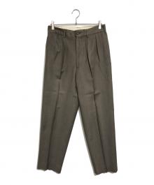 Y'S for men design（ワイズフォーメンデザイン）の古着「2タックスラックス」｜ブラウン