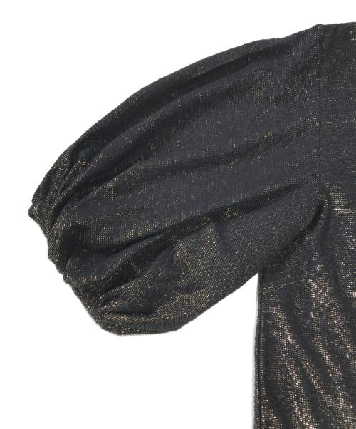 DRIES VAN NOTEN（ドリスヴァンノッテン）DRIES VAN NOTEN (ドリスヴァンノッテン) 半袖パフスリーブラメニット ブラック サイズ:Extra Smallの古着・服飾アイテム