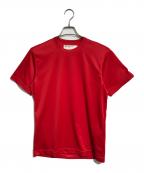 COMME des GARCONS HOMME HOMMEコムデギャルソンオムオム）の古着「袖ロゴTシャツ」｜レッド