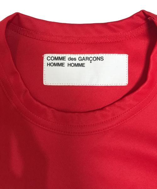 COMME des GARCONS HOMME HOMME（コムデギャルソンオムオム）COMME des GARCONS HOMME HOMME (コムデギャルソンオムオム) 袖ロゴTシャツ レッド サイズ:表記なしの古着・服飾アイテム
