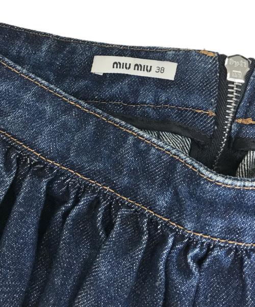 MIU MIU（ミュウミュウ）MIU MIU (ミュウミュウ) デニムミニスカート インディゴ サイズ:38の古着・服飾アイテム