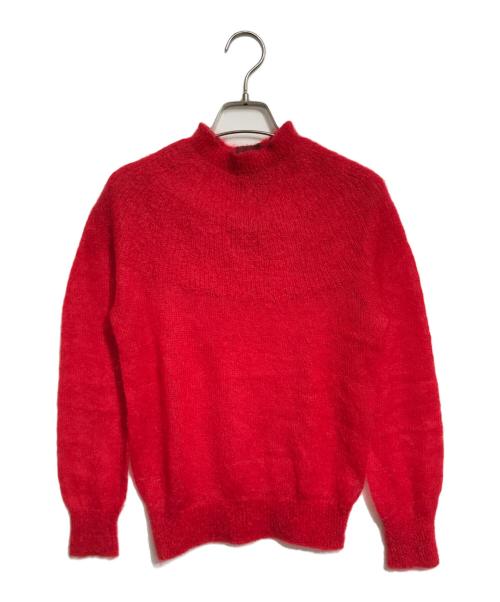 tricot COMME des GARCONS（トリココムデギャルソン）tricot COMME des GARCONS (トリココムデギャルソン) ヘンリーネックモヘアニット レッド サイズ:表記なしの古着・服飾アイテム