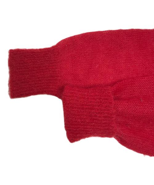 tricot COMME des GARCONS（トリココムデギャルソン）tricot COMME des GARCONS (トリココムデギャルソン) ヘンリーネックモヘアニット レッド サイズ:表記なしの古着・服飾アイテム