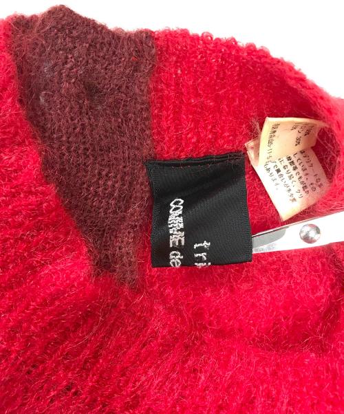 tricot COMME des GARCONS（トリココムデギャルソン）tricot COMME des GARCONS (トリココムデギャルソン) ヘンリーネックモヘアニット レッド サイズ:表記なしの古着・服飾アイテム