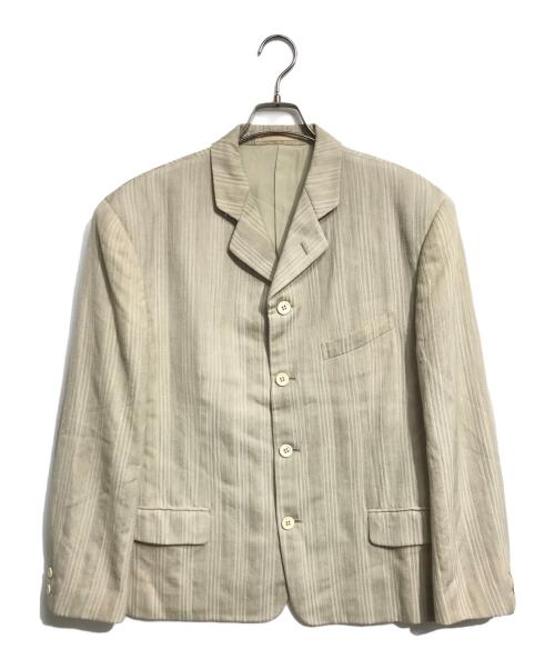 COMME des GARCONS HOMME PLUS（コムデギャルソンオムプリュス）COMME des GARCONS HOMME PLUS (コムデギャルソンオムプリュス) テーラードジャケット ベージュ サイズ:Mの古着・服飾アイテム