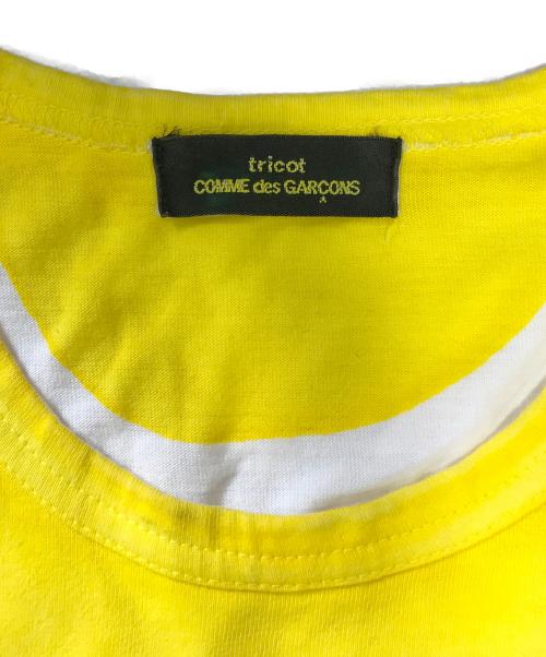 tricot COMME des GARCONS（トリココムデギャルソン）tricot COMME des GARCONS (トリココムデギャルソン) ドット柄ノースリーブTシャツ イエロー サイズ:表記なしの古着・服飾アイテム