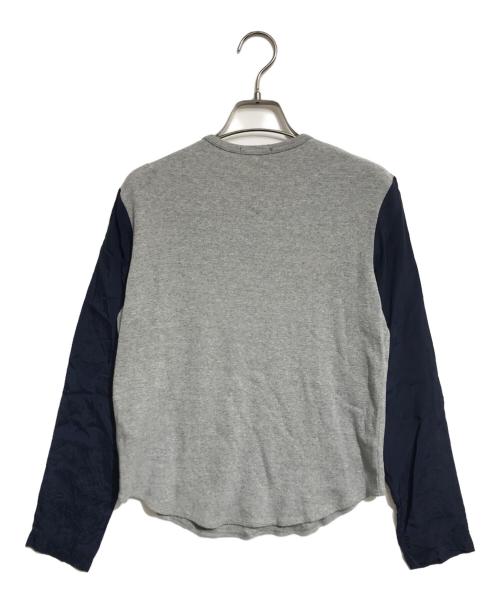 tricot COMME des GARCONS（トリココムデギャルソン）tricot COMME des GARCONS (トリココムデギャルソン) 異素材切替花柄ロングスリーブカットソー グレー×ネイビー サイズ:表記なしの古着・服飾アイテム