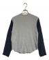 tricot COMME des GARCONS (トリココムデギャルソン) 異素材切替花柄ロングスリーブカットソー グレー×ネイビー サイズ:表記なし：12000円