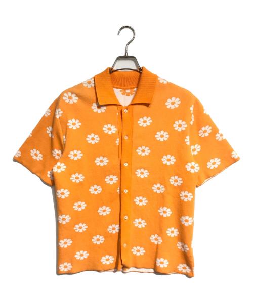 jacquemus（ジャックムス）jacquemus (ジャックムス) 花柄ニットシャツ オレンジ サイズ:XSの古着・服飾アイテム