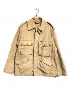 POLO RALPH LAURENポロ・ラルフローレン）の古着「ダック地マルチポケットパラトルーパージャケット」｜ベージュ